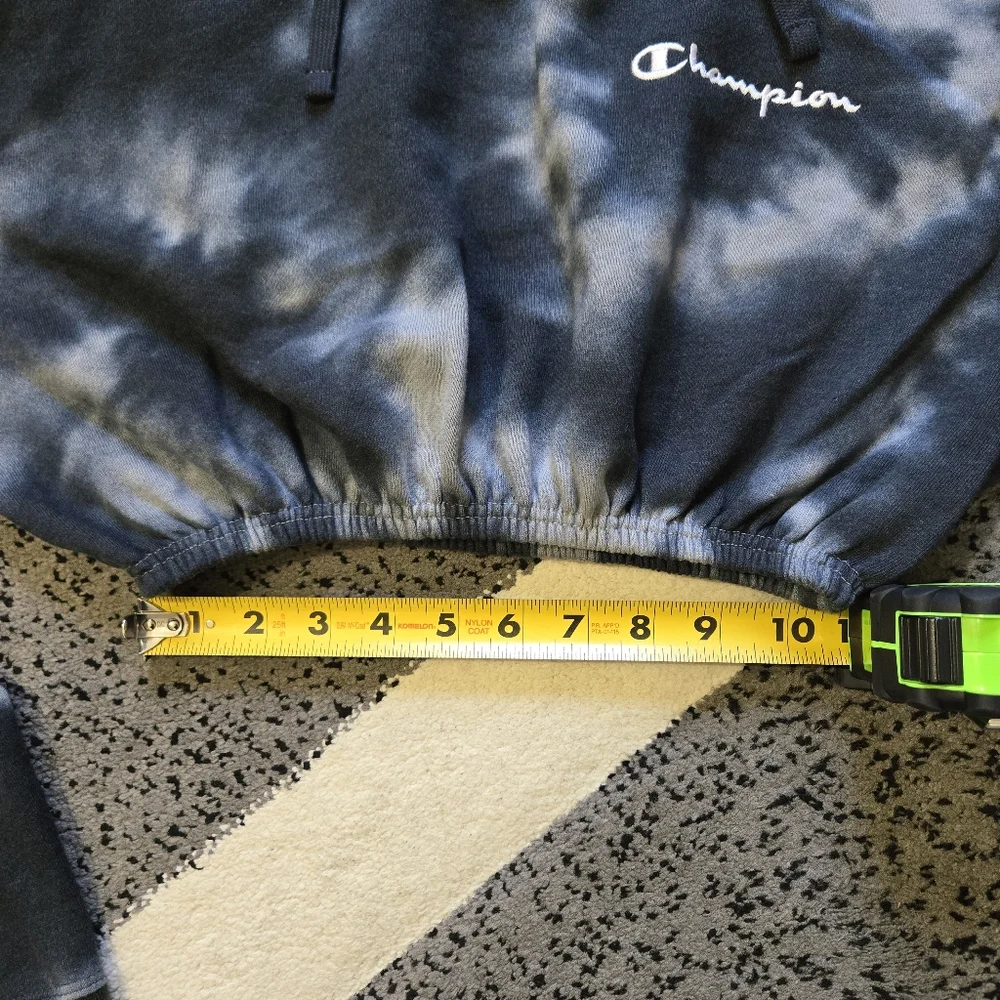 Champion tie dye custom cropped hoodie, S, EUC - Picture 8 of 11